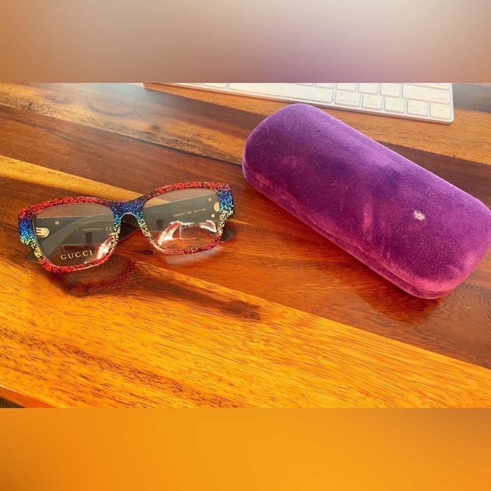 Gucci Glitter Gradient Square Glasses - Rainbow - image 1